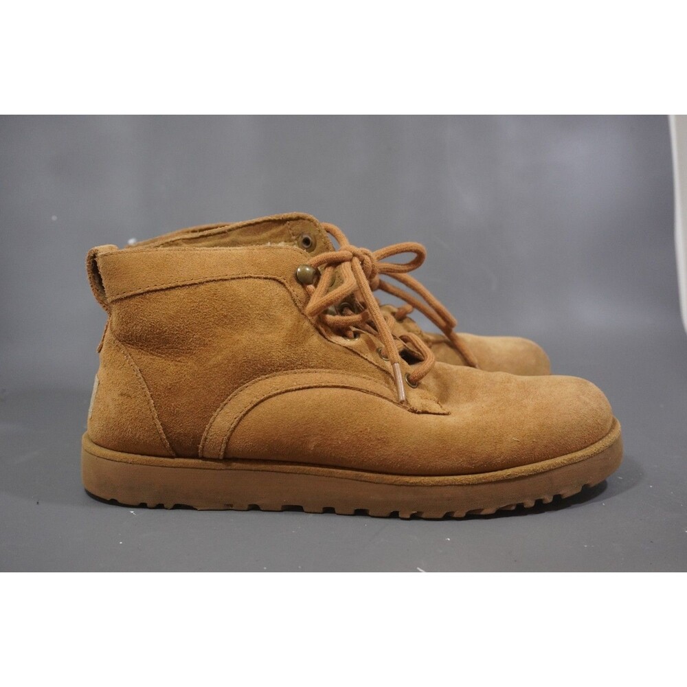 UGG Bethany Chukka Boots Women's Sz 8 Chestnut Suede Leather Sheepskin Lined